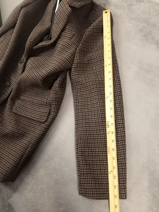 GAP Women's Brown Houndstooth 100% Wool  Blazer Jacket Size Small Tall NWT - Picture 7 of 11
